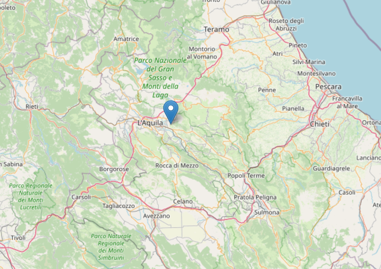 Una scossa di terremoto è stata avvertita nella notte del 26 agosto nell’Aquilano, vicino Poggio Picenze