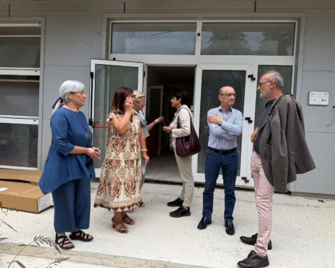 il sindaco diego ferrara in visita al cantiere del nido ape maia