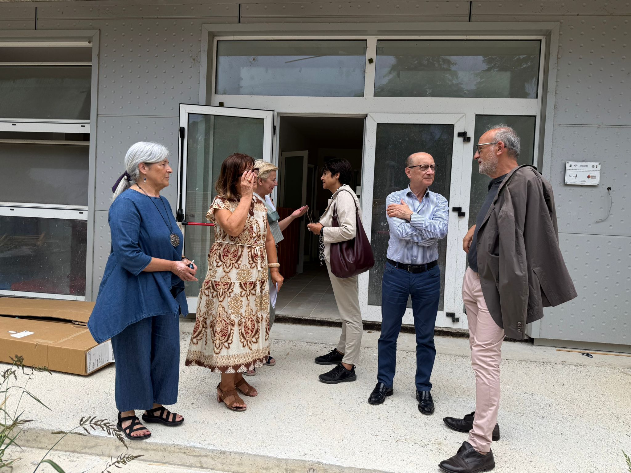 il sindaco diego ferrara in visita al cantiere del nido ape maia