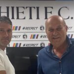 il nuovo dirigente del chieti alessandro mancinelli col presidente di labio