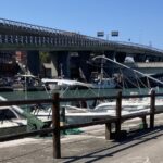 porto canale di pescara, molo con pescherecci attraccati