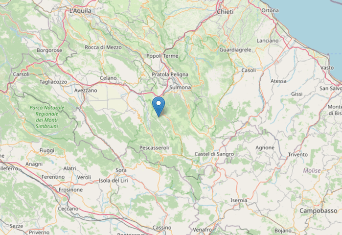 Una scossa di terremoto di magnitudo 3.1 è stata registrata il 6 agosto 2025 nei pressi di Villalago