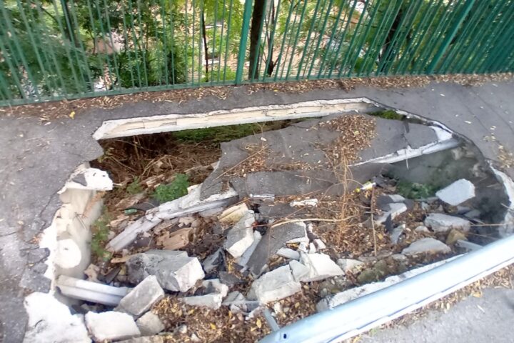 il cantiere fermo di via ricci denunciato dalla Lega di Chieti