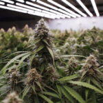 Le piante di marijuana rinvenute dalla Squadra Mobile sul terrazzo e all’interno dell’abitazione del 26enne arrestato all’Aquila