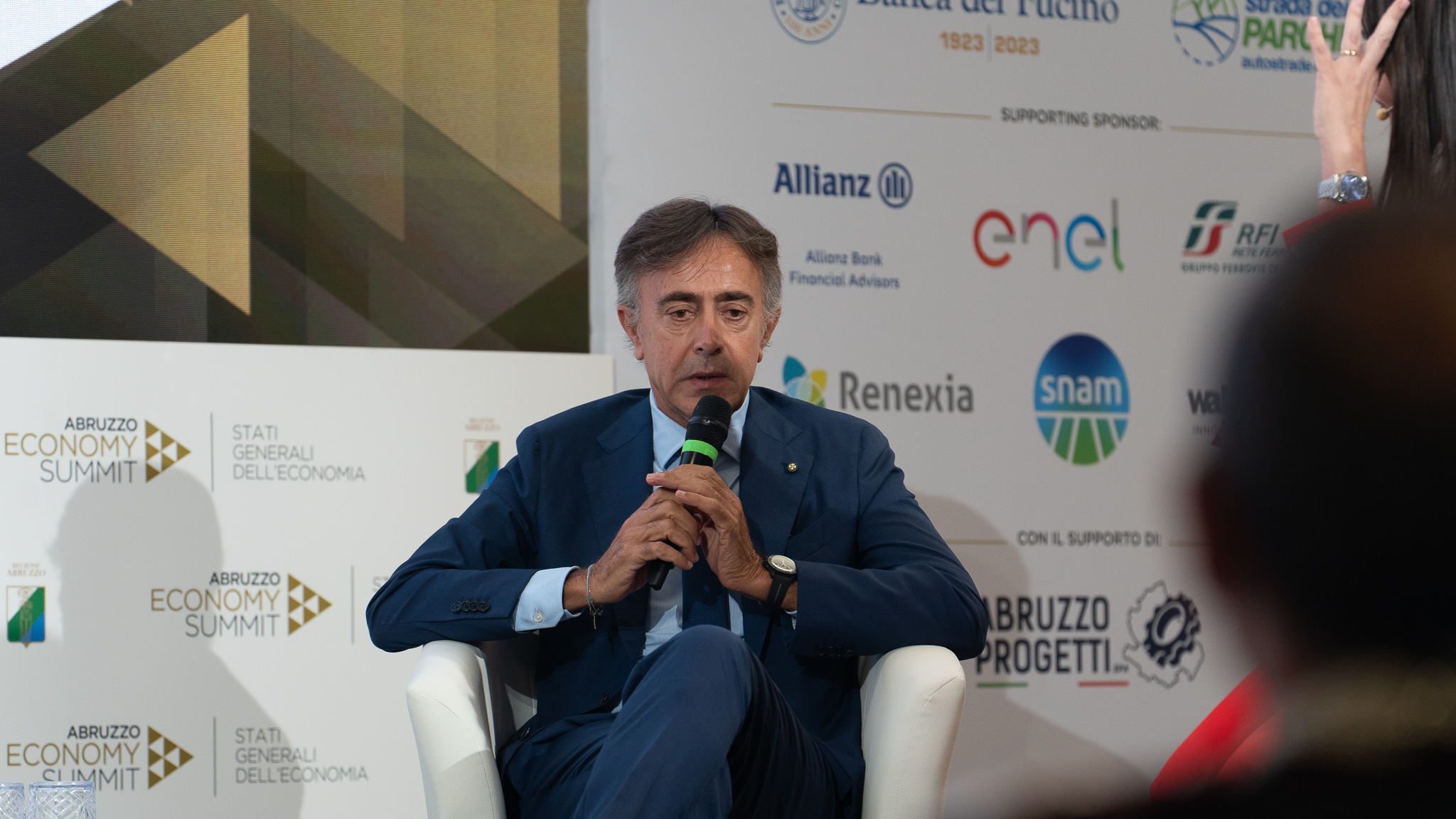 Giuseppe Lasco, Direttore Generale di Poste Italiane, nel suo intervento all’Abruzzo Economy Summit di Pescara