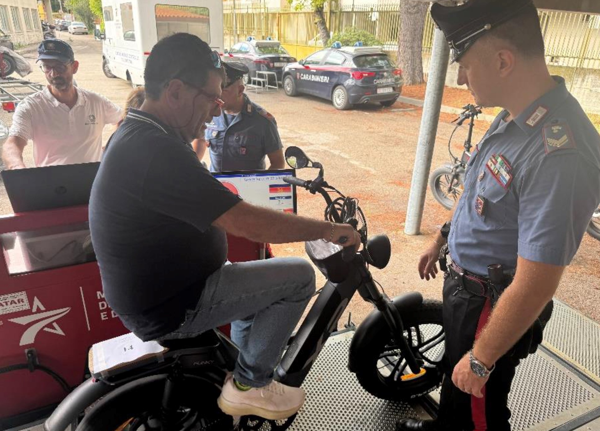 controlli dei carabinieri e bike