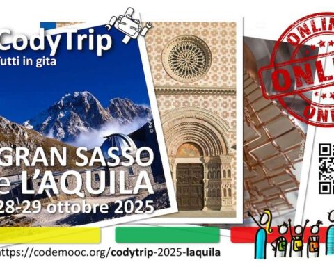 L’iniziativa “CodyTrip 2025” porterà diecimila studenti di tutta Italia in un viaggio virtuale tra L’Aquila e il Gran Sasso. Le classi visiteranno online i Laboratori del Gran Sasso e l’Osservatorio astronomico d’Abruzzo