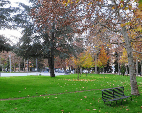 Uno scorcio di un’area verde all’Aquila, tra gli aspetti positivi rilevati dal rapporto “Ecosistema urbano 2025” di Legambiente.