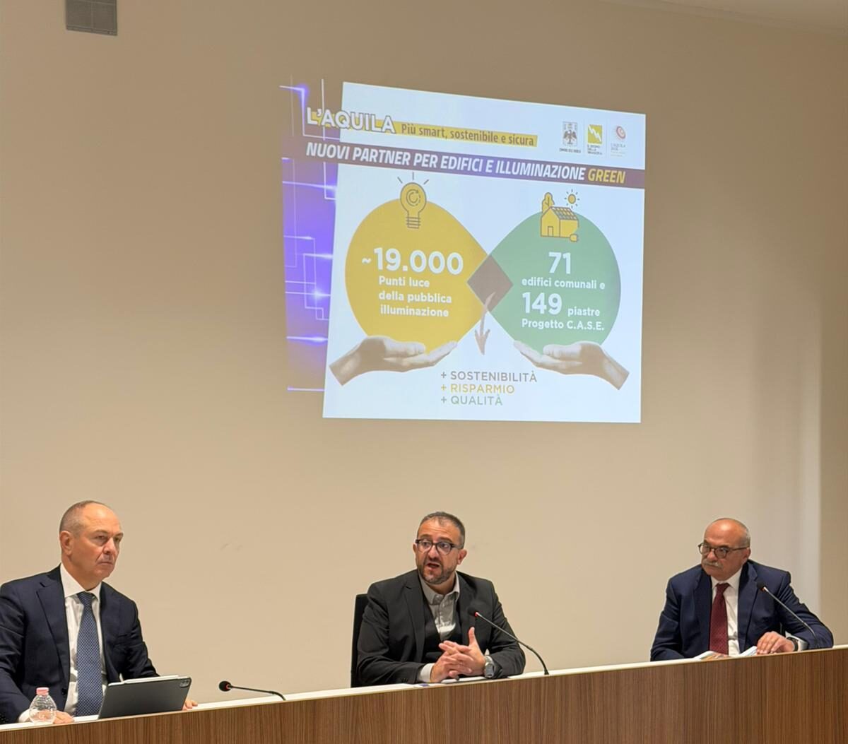 L’Aquila, presentato il maxi piano di illuminazione Green da 24 milioni