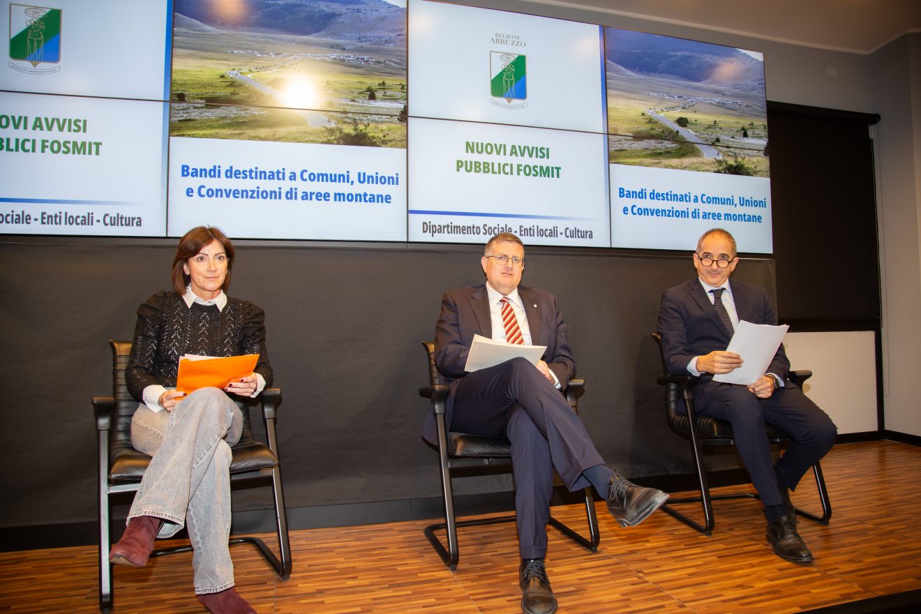 Abruzzo, In arrivo fondi per le aree interne