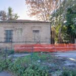 edificio abbandonato in via Aterno dopo bonifica, sgombero e sfalcio
