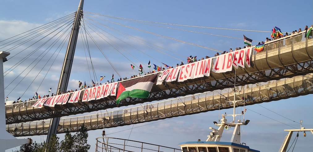 mobilitazione cgil pro palestina pescara
