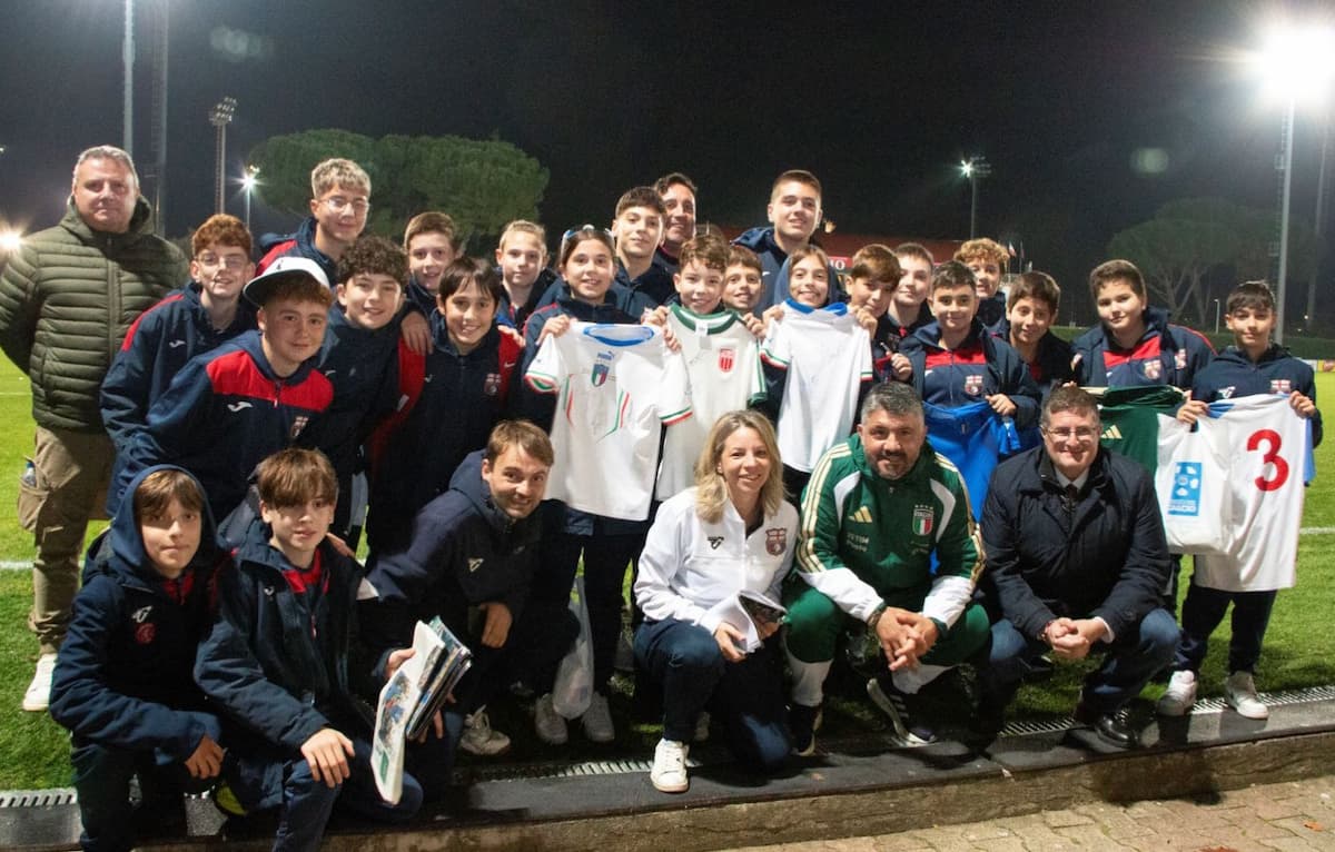 Gattuso incontra i giovani calciatori aquilani