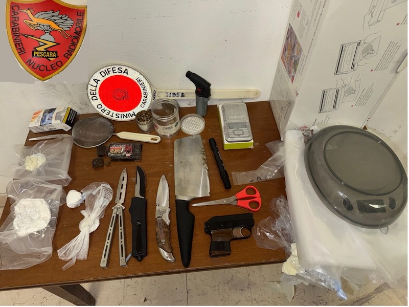 carabinieri sequestro pescara armi e droga