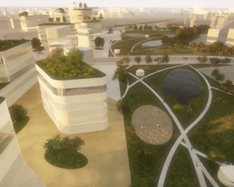 rendering parco ovest tracciato ferroviario