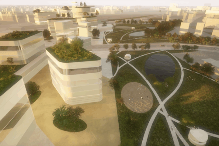 rendering parco ovest tracciato ferroviario