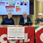 La conferenza stampa di presentazione della manifestazione Cgil organizzata all'Aquila venerdì 12 dicembre