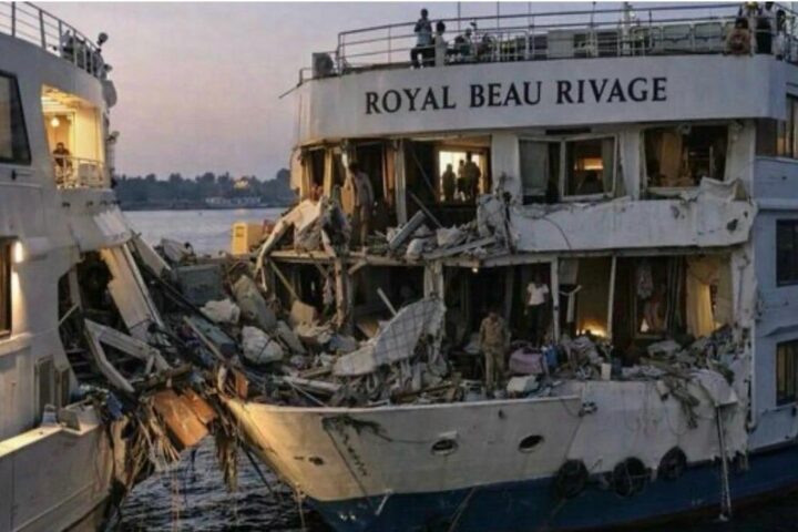 crociera sul nilo collisione fra due navi