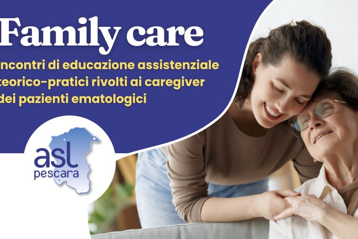 Progetto incontri formativi per caregiver FAMILY CARE asl pescara