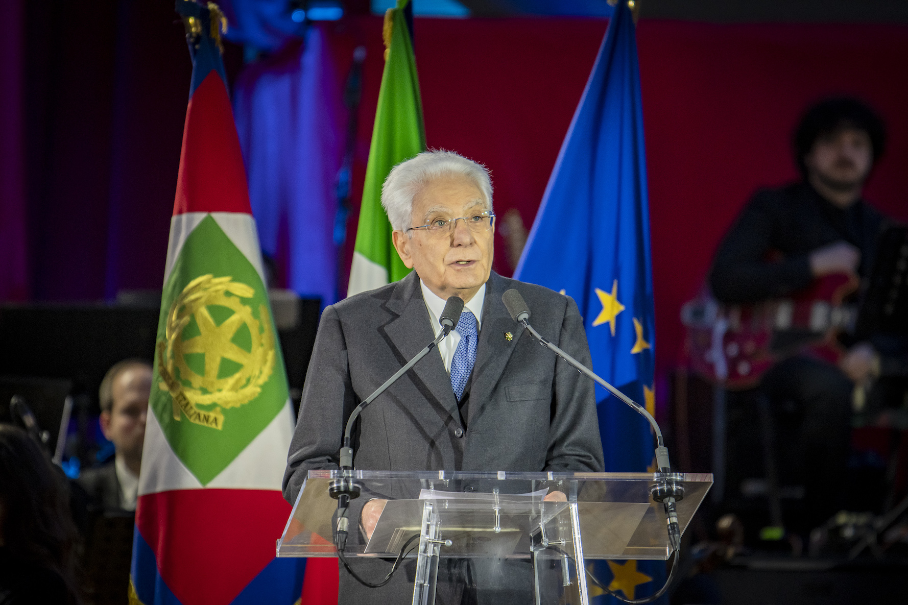 Il Presidente della Repubblica Sergio Mattarella all’inaugurazione dell’Aquila Capitale della Cultura 2026