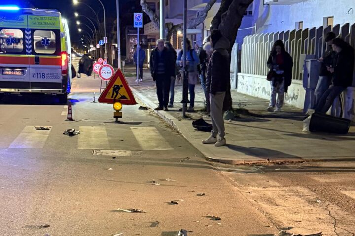 Scontro tra auto e moto questa sera a Francavilla al Mare in viale Tosti