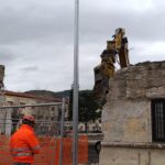 Demolizione muro di Cinta ex Caserma Rossi L'Aquila