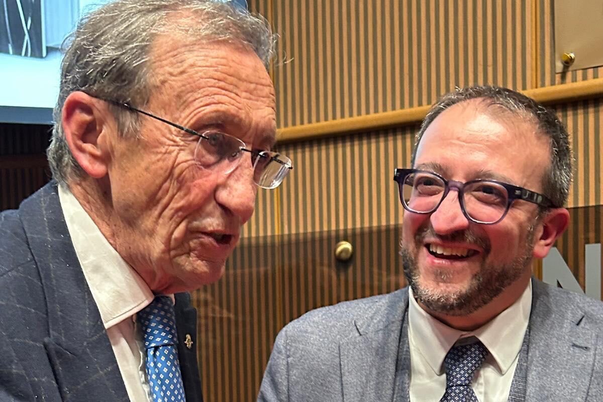 Gianfranco Fini e PIerluigi Biondi