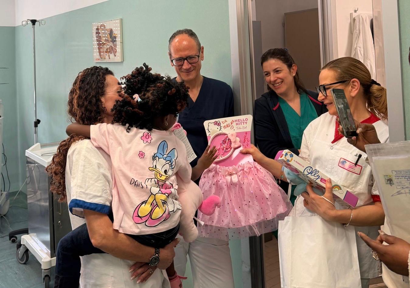 intervento bimba congo rimozione frammenti proiettile