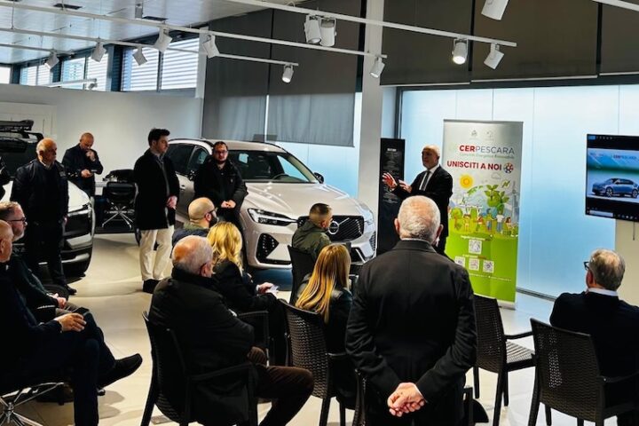 pavoni auto nella cer pescara