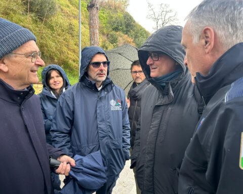 I tecnici della protezione civile nazionale in sopralluogo a Silvi