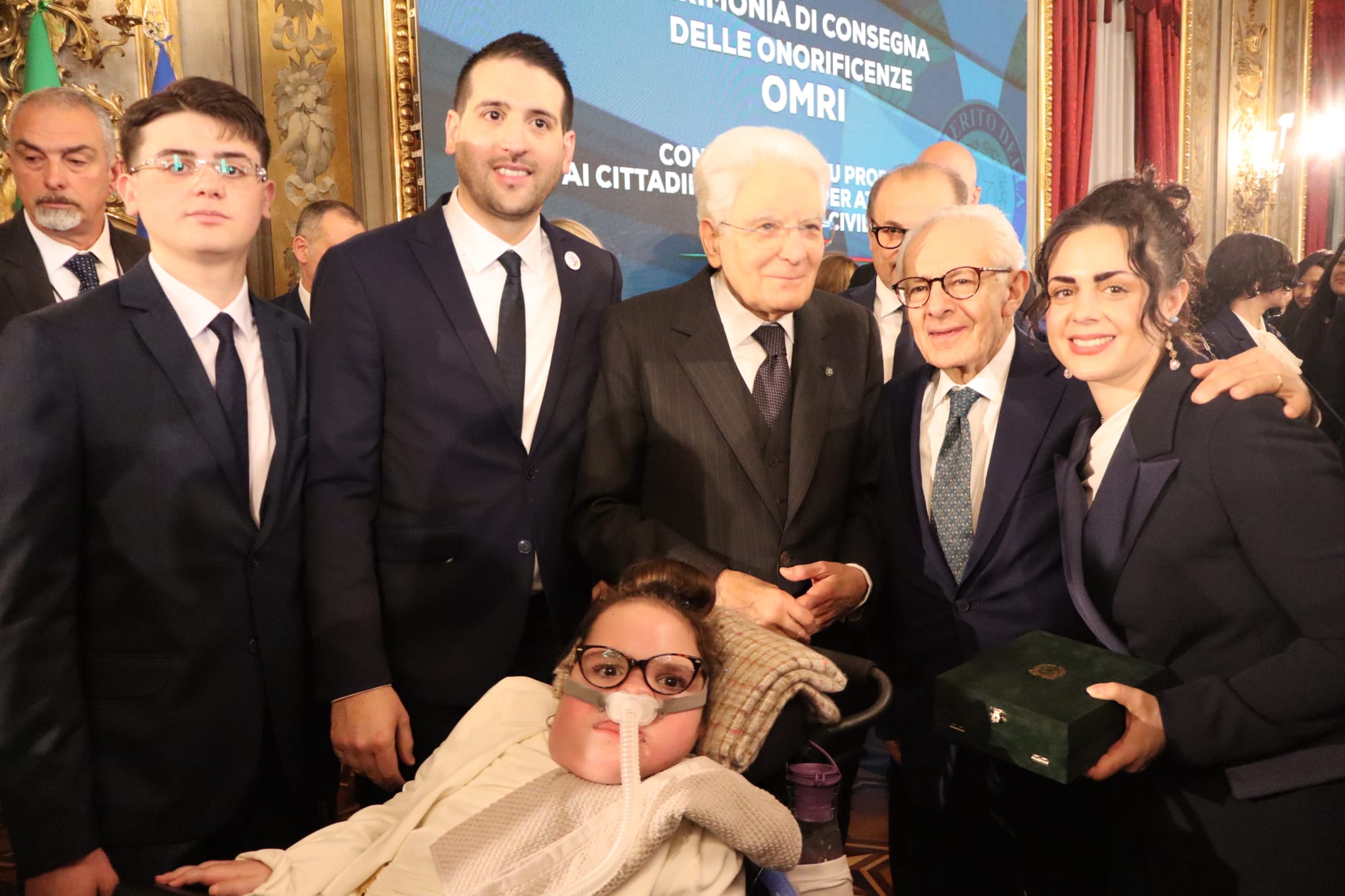 Noemi con Mattarella