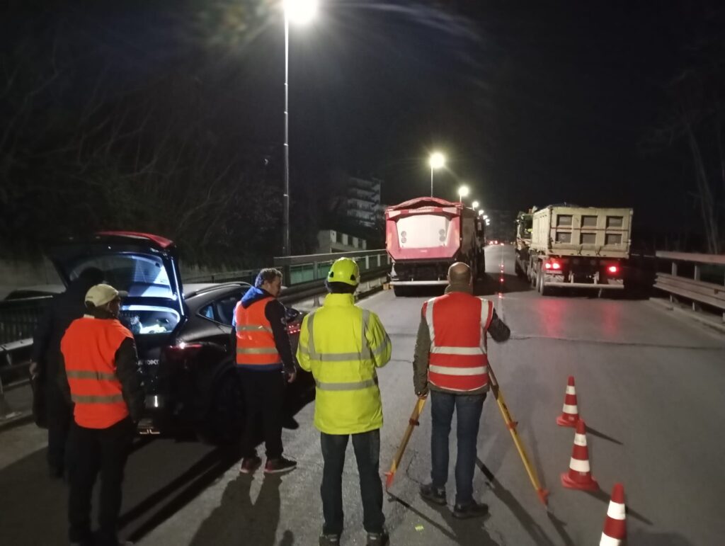 prove di carico viadotto Gran Sasso Chieti