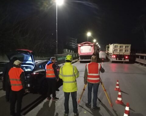 prove di carico viadotto Gran Sasso Chieti