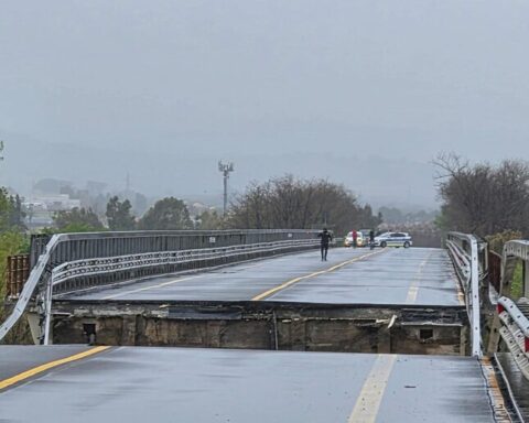 CROLLATO IL PONTE SUL TRIGNO all'altezza di Montenero di Bisaccia