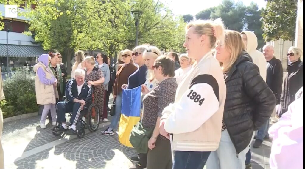 Manifestazione profughi ucraini Pineto