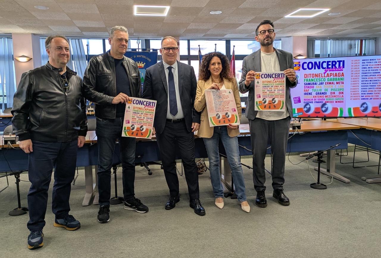 presentazione dei concerti gratuiti a Montesilvano con i Big della musica
