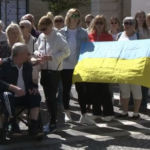 Flash mob ucraini a Pineto municipio