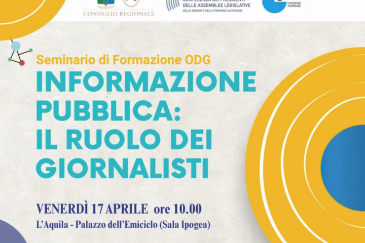Domani, all'Aquila, il portavoce di Mattarella. All'Emiciclo, il mondo del giornalismo si confronta sull'informazione pubblica