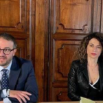 Il sindaco dell’Aquila Pierluigi Biondi e l’assessore Manuela Tursini