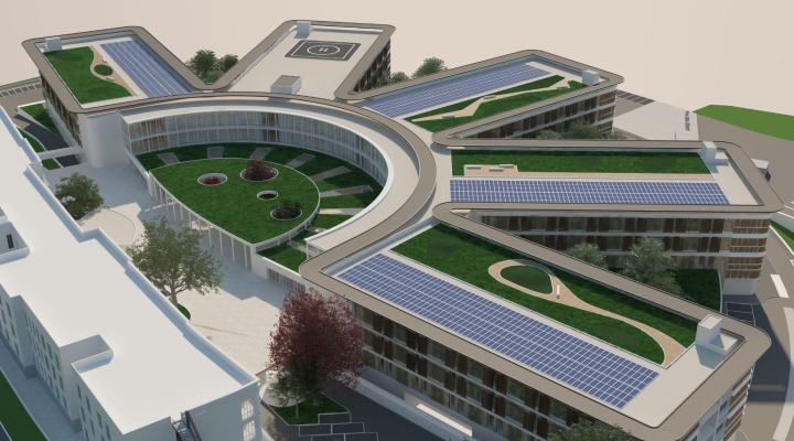 Il rendering del nuovo ospedale a Teramo