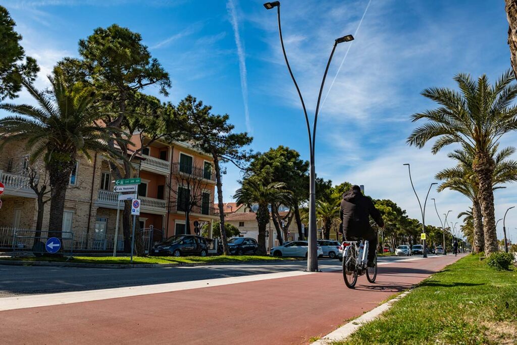 Un tratto della ciclabile di Roseto