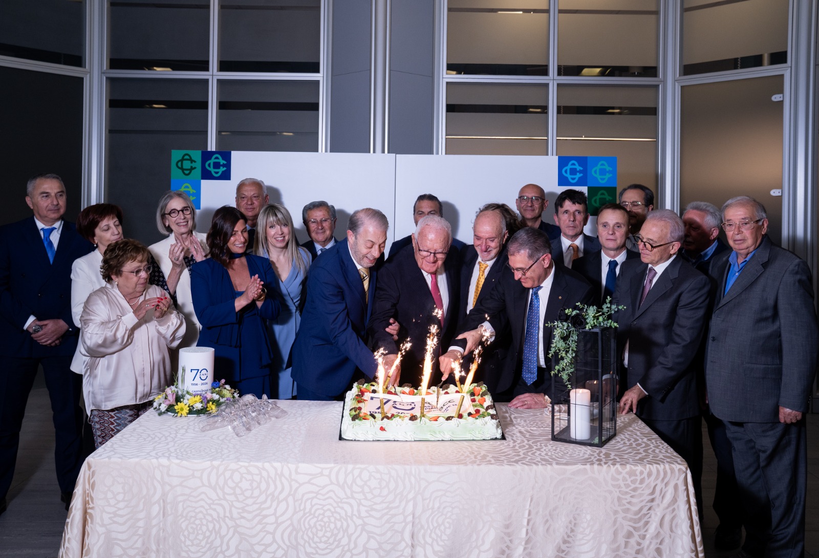 La cena di festeggiamento dei 70 anni della BCC Castiglione e Pianella