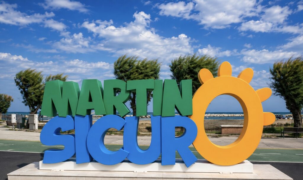 Il punto selfie sul lungomare nord di Martinsicuro