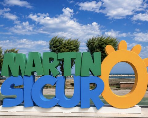 Il punto selfie sul lungomare nord di Martinsicuro