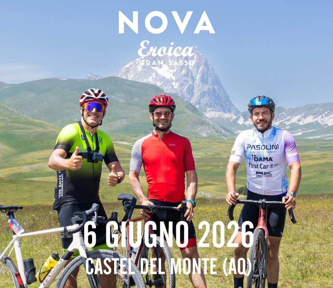 NOVA Eroica del Gran Sasso, oggi Castel del Monte accoglie oltre 500 cicloturismo da tutto il mondo