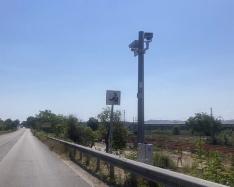 Il tutor installato sulla ex strada statale 80 Bellante