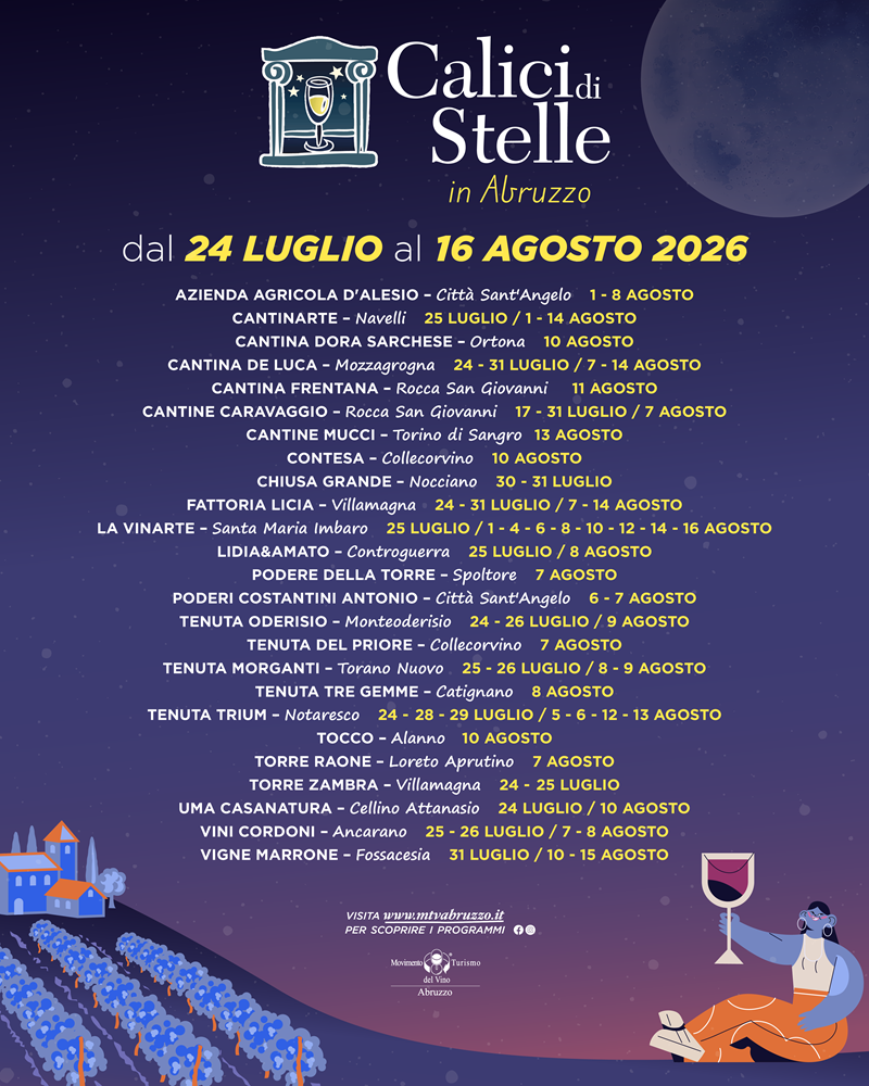 Calici di Stelle Calendario 2026