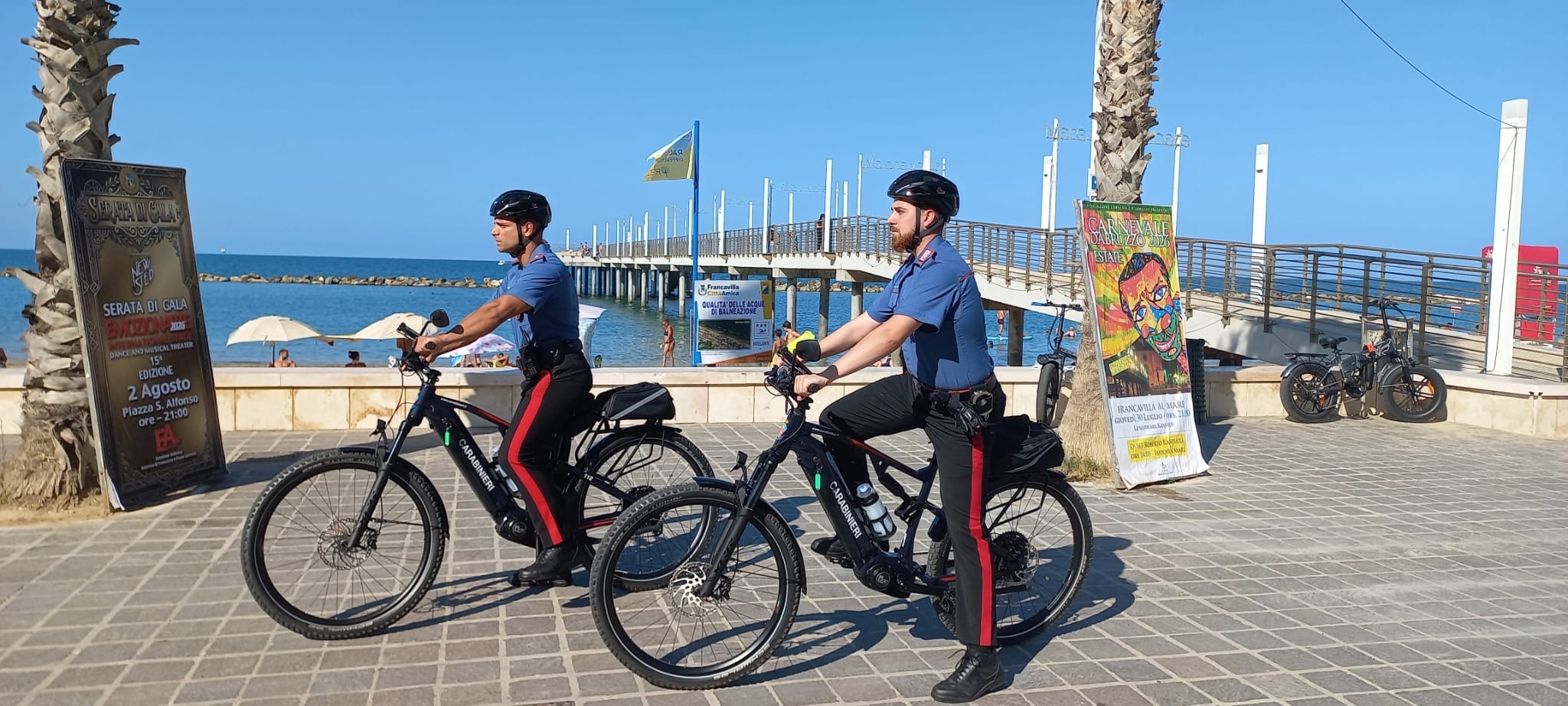 STAGIONE ESTIVA 2026 CON I CARABINIERI IN BICICLETTA LUNGO IL LITORALE DELLA PROVINCIA TEATINA