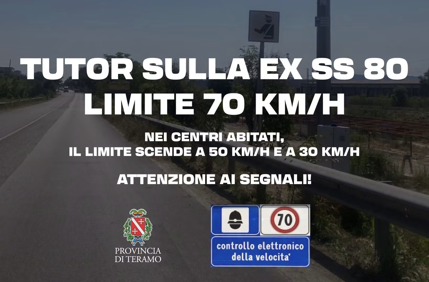 La Provincia installa il tutor sulla ex Ss 80 a Bellante
