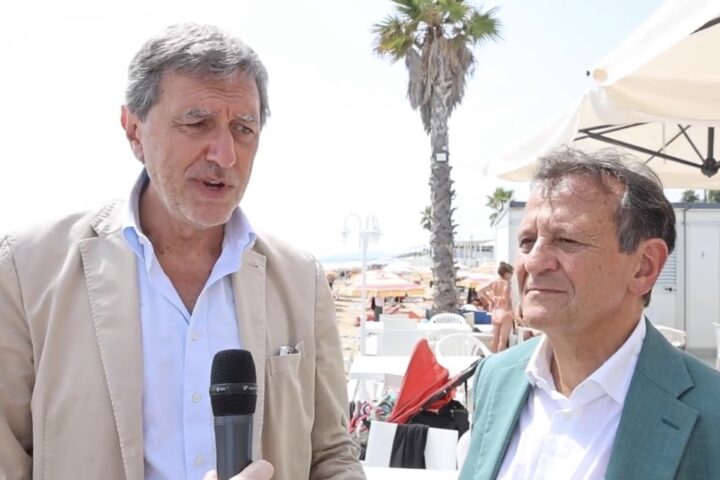 Il governatore Marsilio e l’assessore D’Annuntiis ad Alba Adriatica
